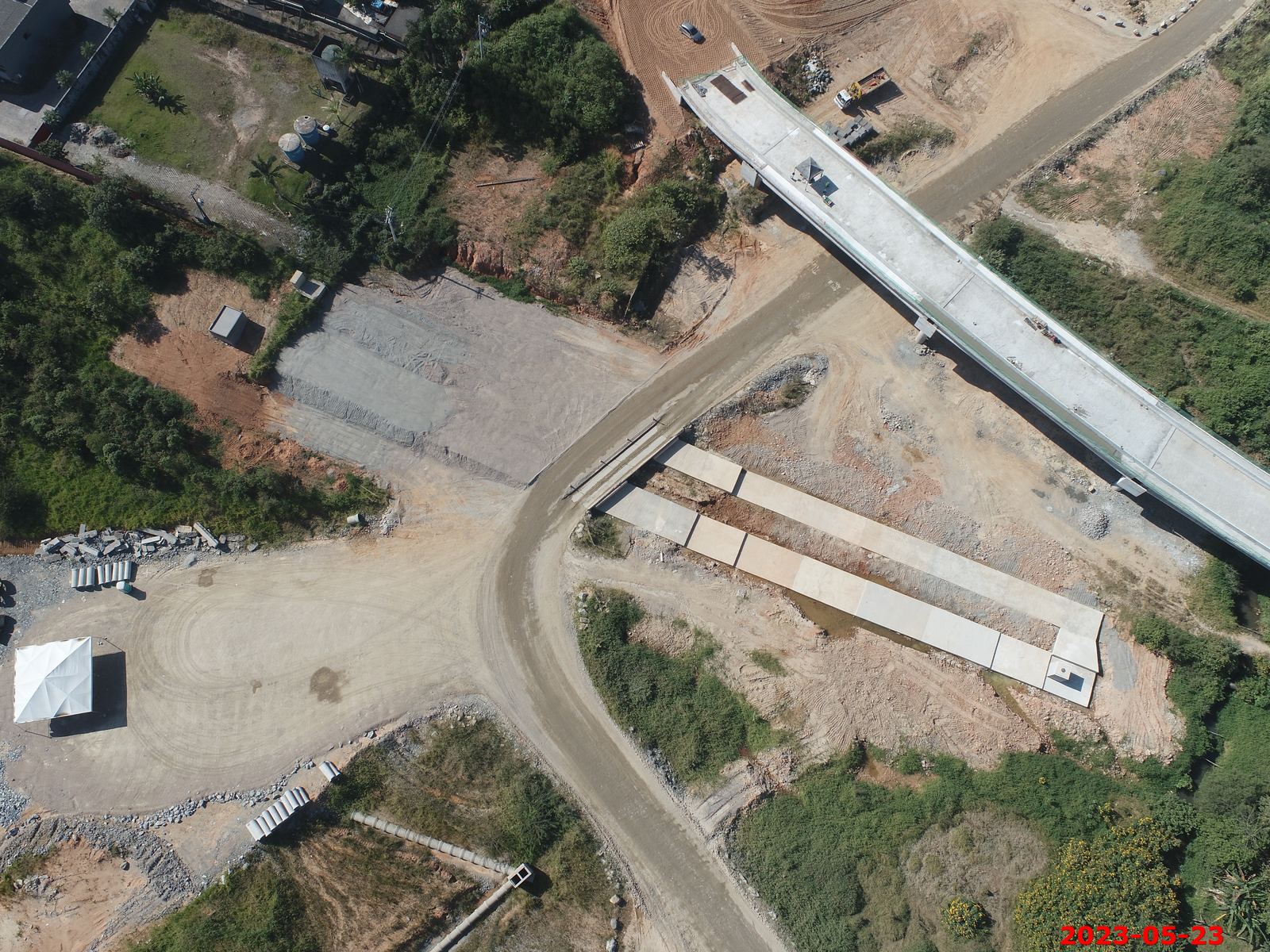 Contorno Viário, vista da obra